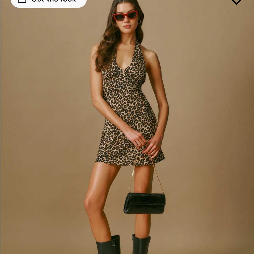 Reformation Delanie Dress Brown - Size M